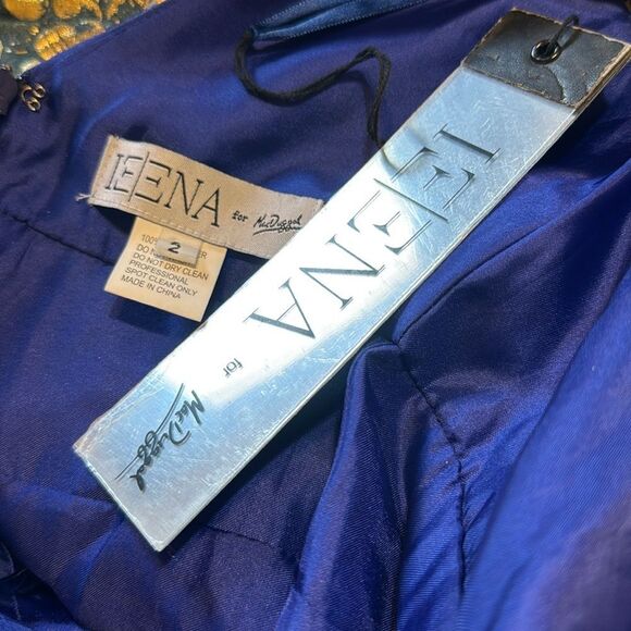 IEENA for MAC DUGGAL 55010 Women Midnight Navy Plunging Sweetheart Ball-Gown 2 - Picture 11 of 11